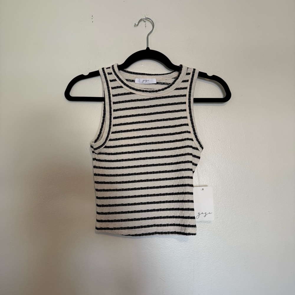 Gage | Striped Black and White Tank Top